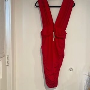 PattyBoutik Red Backless Dress Sz Medium NWT